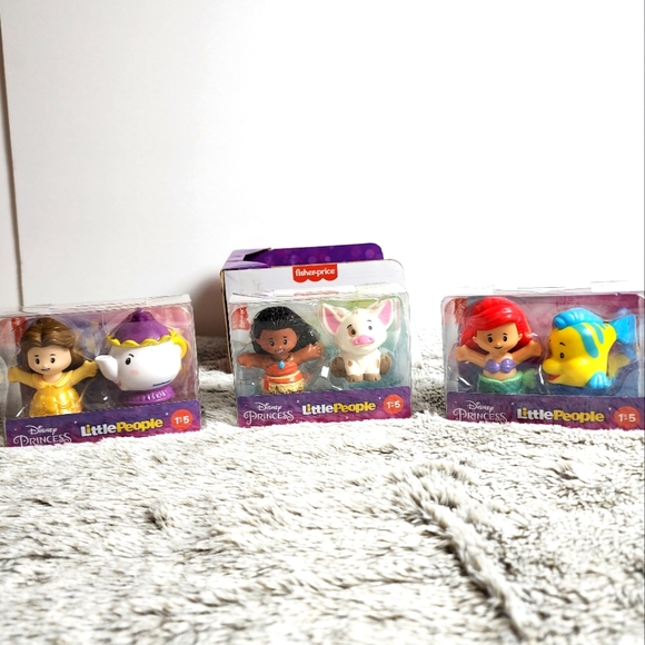 Set of 3 Fisher Price Little People Disney Princess Brand New - Picture 1 of 8